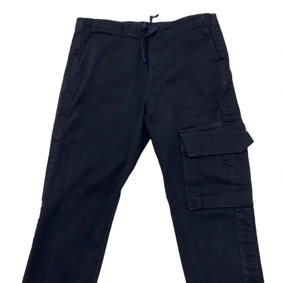 Uma Raquel Davidowicz Pants Black Elastic Ankle Joggers Pockets Spicy Size Large - Picture 2 of 11